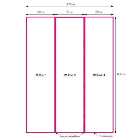 DNP Papier 2 Rol � 200 St. 15x20 Geperforeerd op 5x20 en 10x20 cm voor DS620