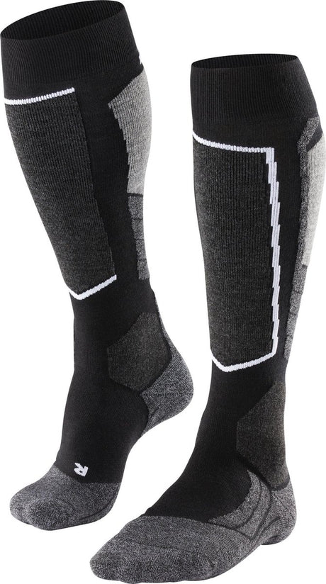 Falke sk2 warm dik wol functioneel materiaal skisokken dames zwart - maat 35-36