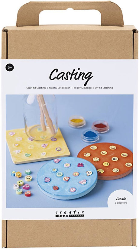 Creativ company hobbyset gieten tegels - blauw, rood en geel
