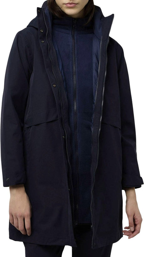 Jack wolfskin baylight 3in1 coat w dames outdoorjas - dark navy - maat m