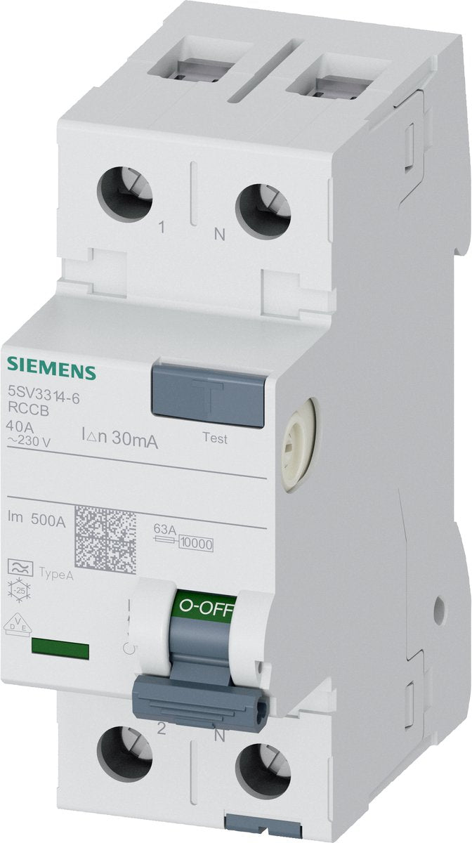 Siemens 5sv33146 aardlekschakelaar a 2-polig 40 a 0.03 a 230 v