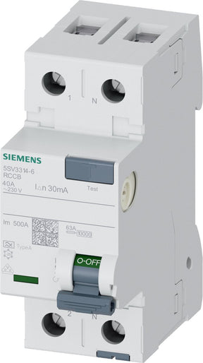 Siemens 5sv33146 aardlekschakelaar a 2-polig 40 a 0.03 a 230 v