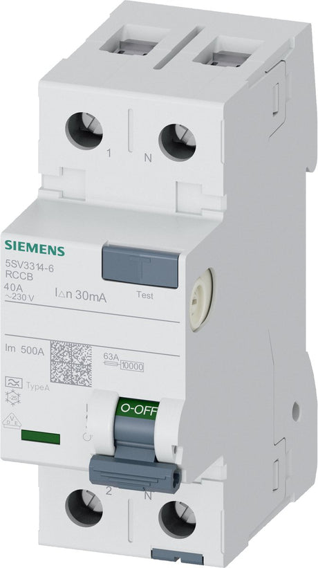 Siemens 5sv33146 aardlekschakelaar a 2-polig 40 a 0.03 a 230 v