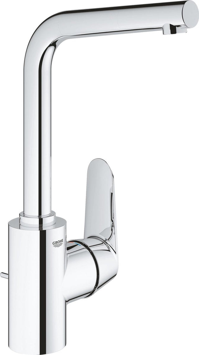 Grohe eurodisc cosmopolitan wastafelkraan - l-size - met waste - hoge draaibare uitloop - chroom