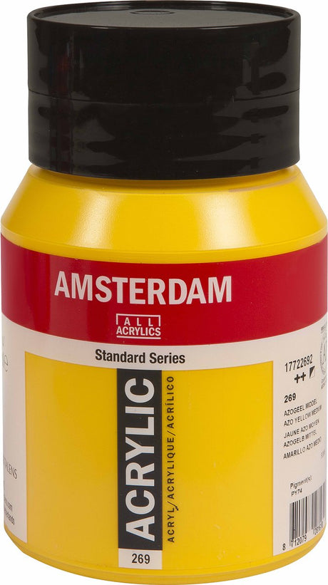 Amsterdam standard series acrylverf pot 500 ml azogeel middel 269