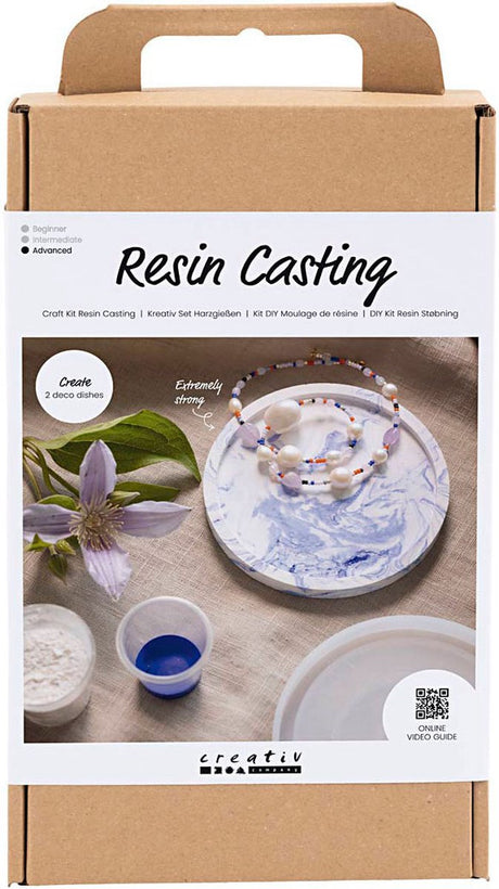 Creativ company hobbyset hars gieten dienblad met marmereffect