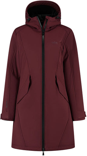 Kjelvik sibelle dames outdoorjas - donker rood