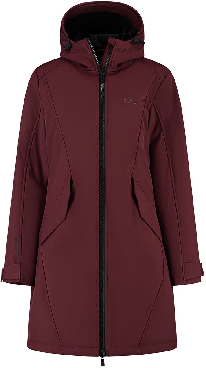 Kjelvik sibelle dames outdoorjas - donker rood