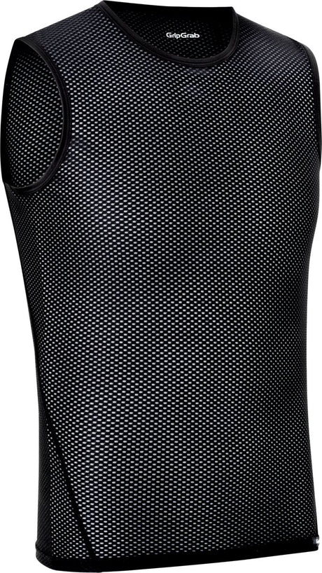 Gripgrab - ultralight mesh mouwloos base layer zomer fiets ondershirt polygiene zweethemd - zwart - heren - maat l
