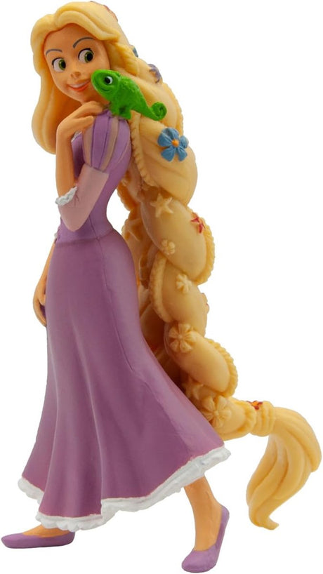 Bullyland 12424 – speelfiguur en verzamelfiguur rapunzel met bloemen in haar vlecht en pascal op haar schouder uit disney’s tangled – ca. 10 cm – levensecht en detailrijk vormgegeven – ideaal als taartfiguur en cadeautje voor kinderen vanaf 3 jaar.