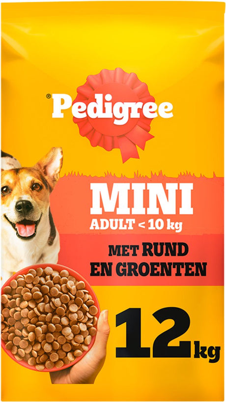Pedigree hondenbrokken - adult mini - rund en groenten - 12kg