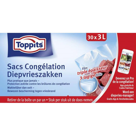 Toppits diepvrieszakken 3 liter pak a 30 stuks