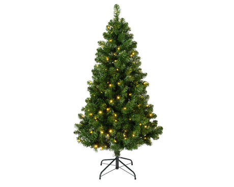 Everlands kunstkerstboom imperial pine 150cm hoog verlicht met 170 geintegreerde warmwitte led lampjes