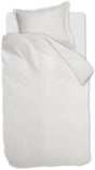Ambiante satin uni dekbedovertrek - eenpersoons - 140x200 220 cm - wit