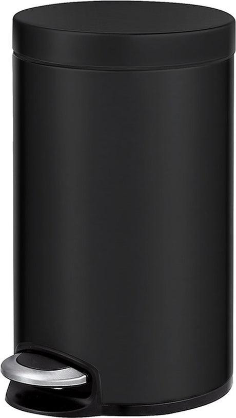 Eko - serene pedaalemmer 12 liter - steel plastic - mat zwart - prullenbak