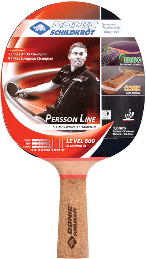 Donic schildkröt tafeltennisbat persson 600 zwart