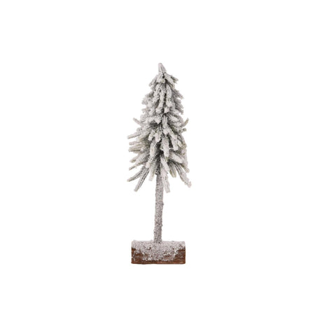 Decoris kunstkerstboom mini met sneeuw op stam ø15xh45cm