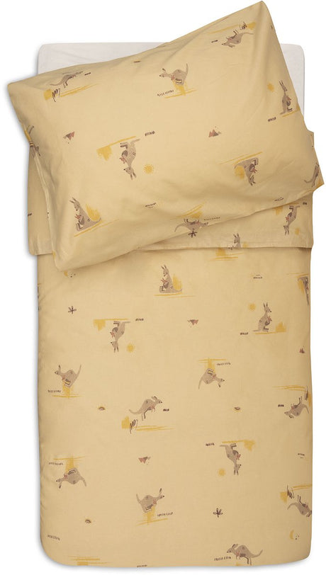 Jollein dekbedovertrek met sloop - 100x140cm - kangaroots