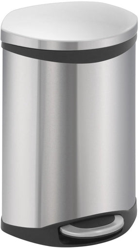Eko - shell bin pedaalemmer 10 liter - stainless steel plastic - mat rvs - prullenbak