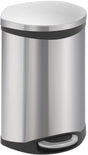Eko - shell bin pedaalemmer 10 liter - stainless steel plastic - mat rvs - prullenbak