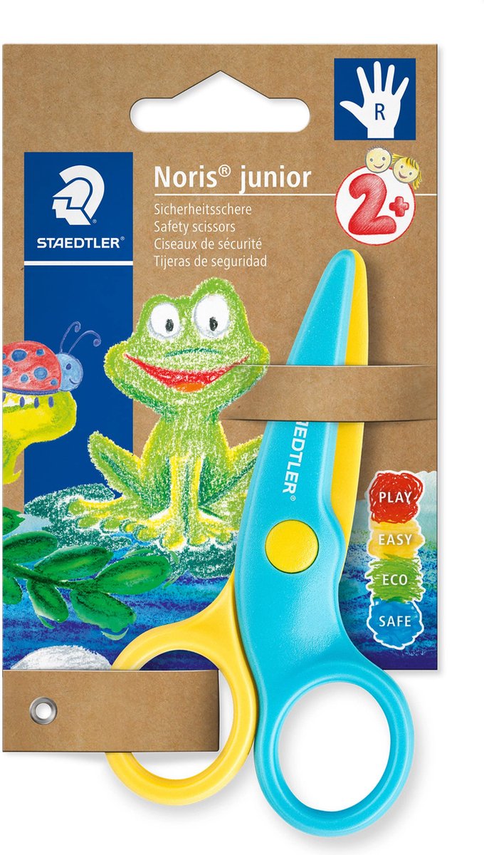Staedtler kinder schaar - veilige plastic schaar - 10 cm - lichtgewicht - rechtshandig