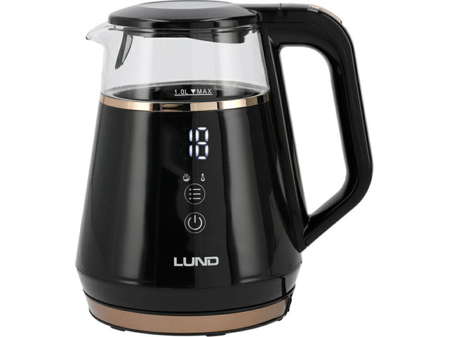 Lund elektrische ketel 1l zwarte temperatuurregeling
