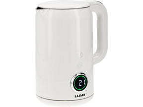 Lund elektrische ketel 1,7l witte temperatuurregeling
