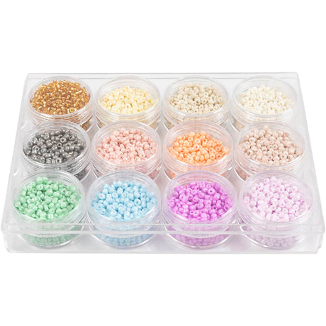 Creativ company https: www.cchobby.nl rocailles-d-3-mm-afm-8-0-gatgrootte-0-6-1-0-mm-pastelkleuren-12x17-gr-1-doos