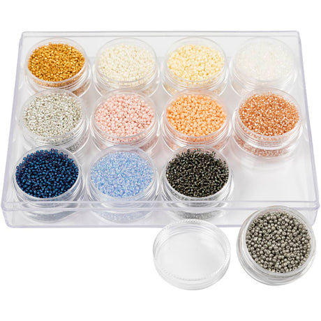 Creativ company rocailles ronde glazen kralen 1,7 mm pastelkleuren, 12x17 gram