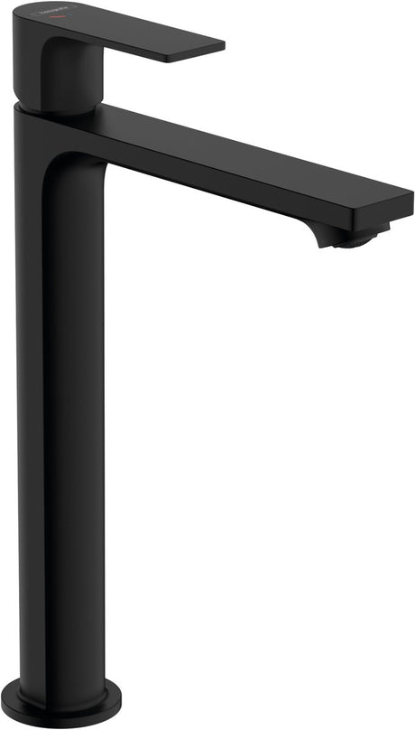 Hansgrohe rebris e - wastafelmengkraan - ééngreeps bediening - coolstart energiebesparend - ecosmart+ waterbesparend - met trekwaste - 240mm maat - mat zwart