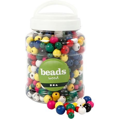 Creativ company houten kralen 12 mm multimix ca 540 stuks diverse kleuren