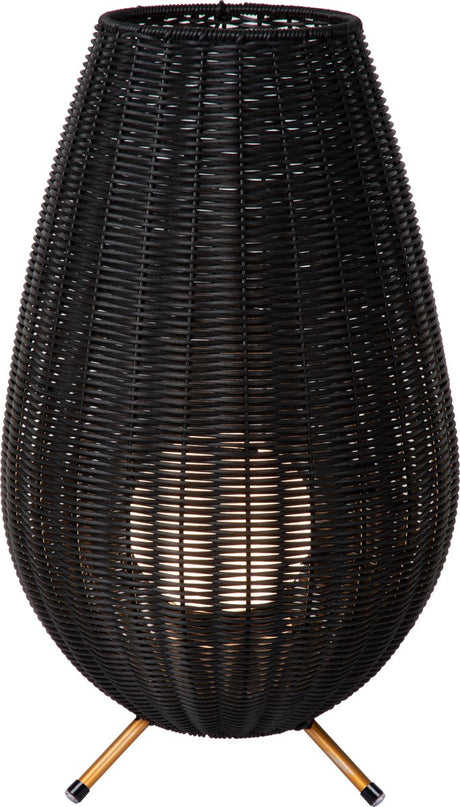 Lucide colin ip44 - oplaadbare tafellamp binnen buiten - accu batterij - led 3 stepdim - 1x3w 3000k - ip44 - zwart