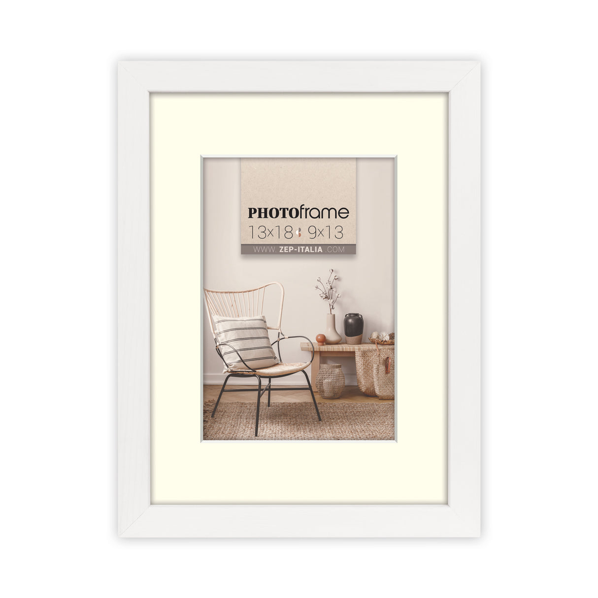 Zep fotolijst v4557w malmo white 9x13 13x18 cm