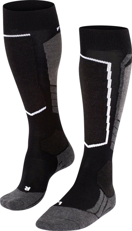 Falke sk2 wool warm dik wol functioneel materiaal skisokken dames zwart - maat 35-36