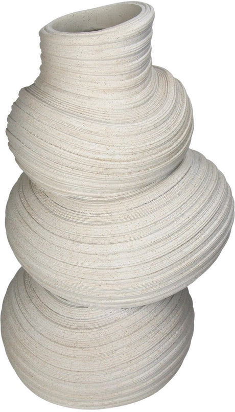 Hd collection vaas polyresin beige 22x21,8x36,6cm