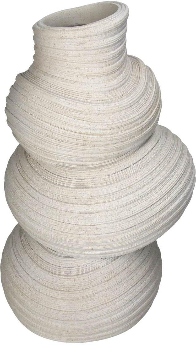 Hd collection vaas polyresin beige 22x21,8x36,6cm