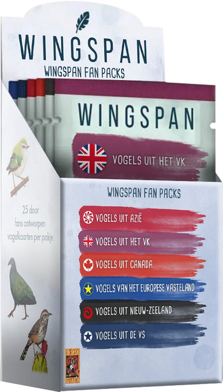 999games 999 games - wingspan fan pack set - prachtige toevoeging aan je wingspan-ervaring!