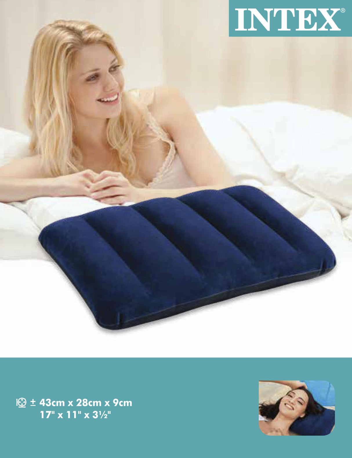 Intex kussen downy 43x28x9cm
