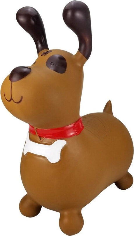 Skippy buddy hond - opblaasbaar speelgoed - skippy hond met rode halsband