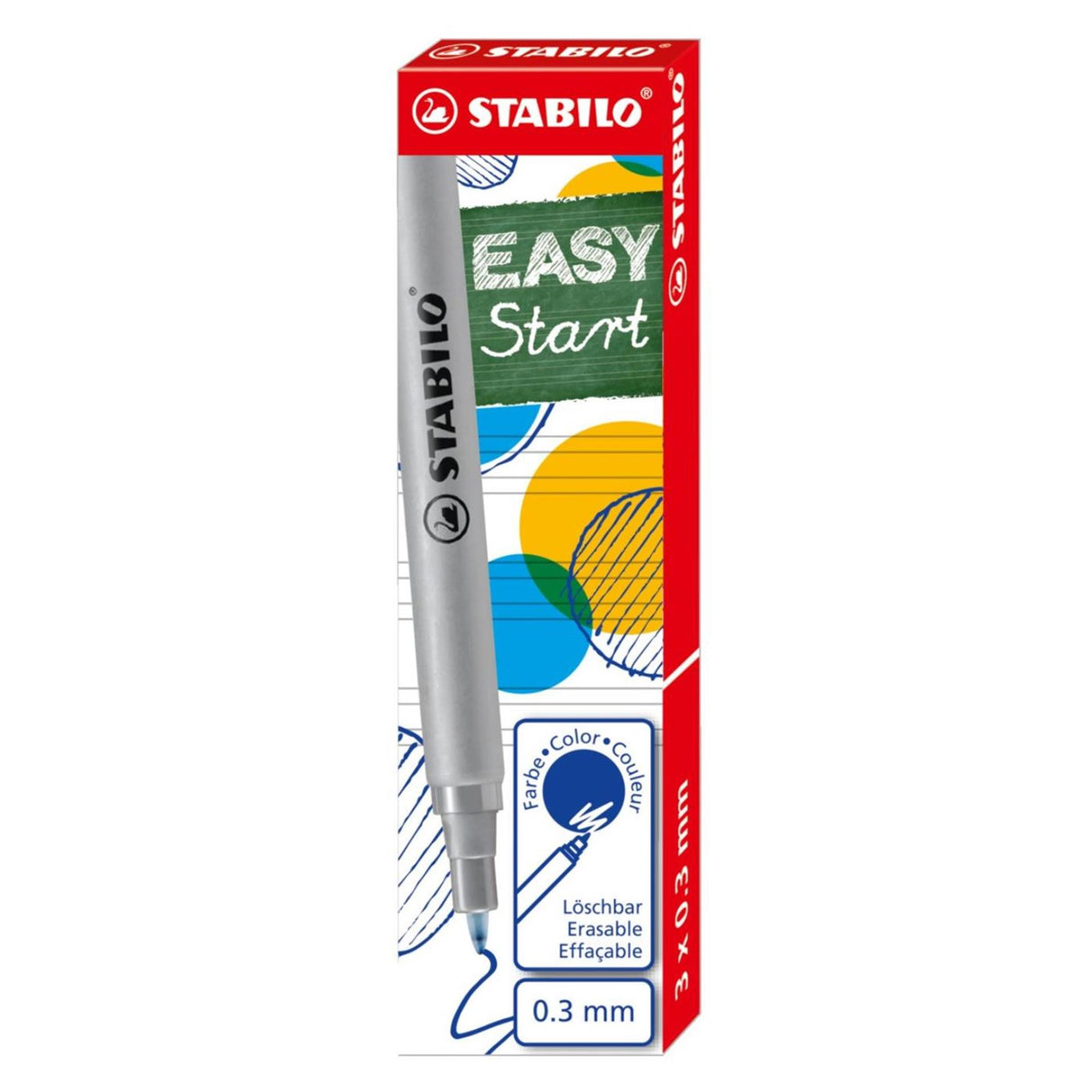 Stabilo easy org vullingen blauw fine