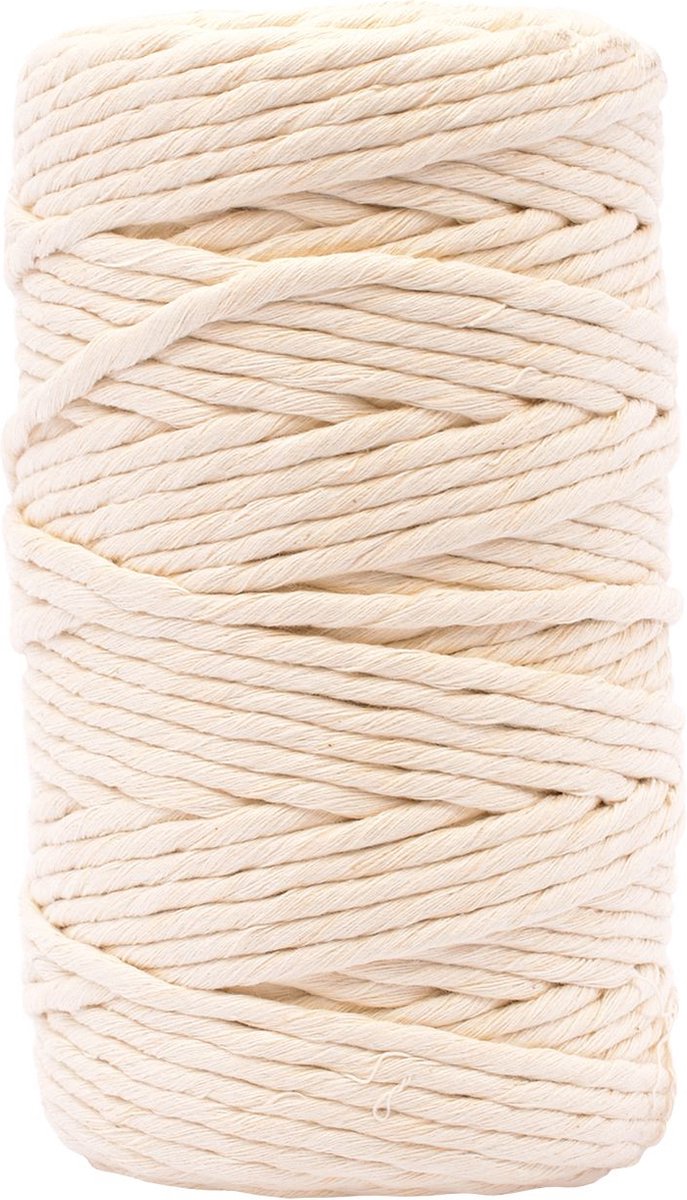 Vaessen creative macrame touw - naturel - 5mmx100m