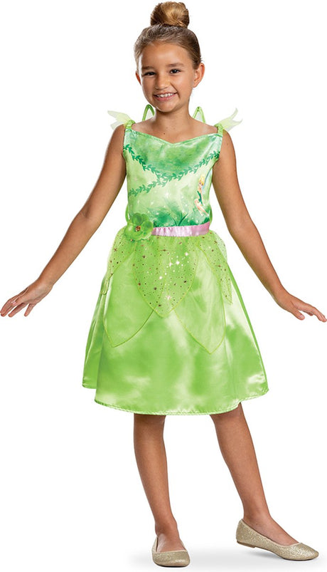 Disguise disney - tinker bell, tinker bell jurk classic , maat xs (3t-4t jaar), meisjes