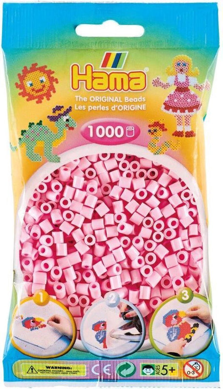 Hama strijkkralen rose pastel 1000 stuks