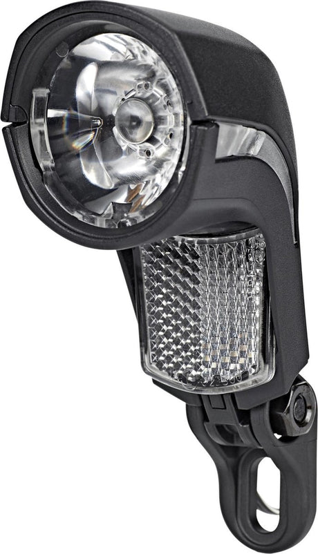 Busch + müller lumotec upp t senso plus koplamp, zwart transparant
