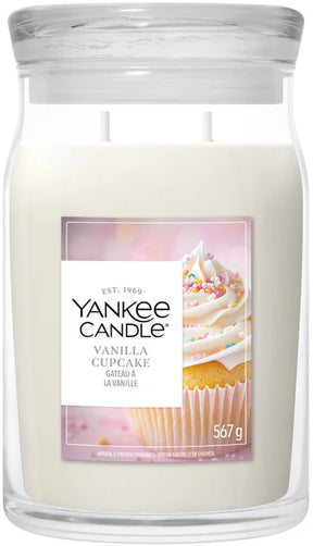 Yankee candle - vanilla cupcake large jar geurkaars - 90 branduren - twee lonten