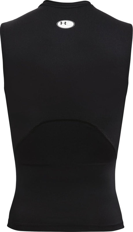 Under armour ua hg armour comp sl-blk heren sportshirt - zwart - wit