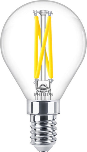 Philips led philips master led e14 kogel filament helder 2.5w 340lm - 922-927 dim to warm | beste kleurweergave - dimbaar - vervangt 25w