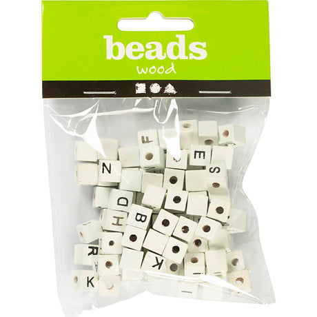 Creativ Company Letterkralen a z en blanco afm. 8x8 mm gatgrootte 3 mm wit 96 delig 1 doos