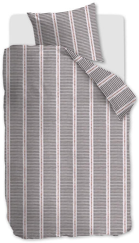 Vtwonen stip and stripe dekbedovertrek - eenpersoons - 140x200 220 cm - blush