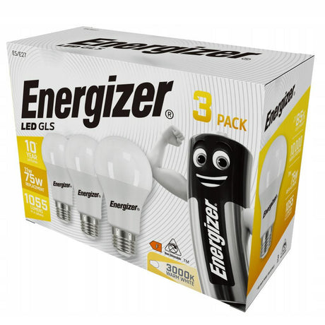 Energizer bollamp 11w 75w e27 1055lm neutrale kleur 3szt.